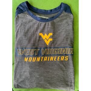 Colosseum Raglan Lang Sleeve Men's T-Shirt "West Virginia Mountaineers"  Size L